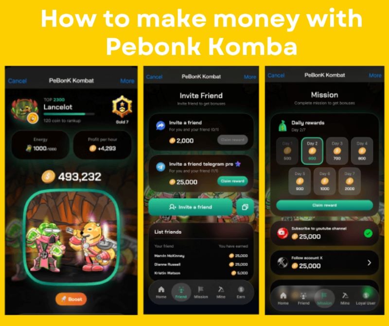 How to make money with Pebonk Kombat