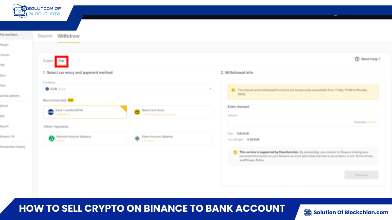 How to sell crypto on Binance to bank account